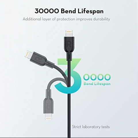RAVPower Lightning to USB C Kablo (2M)-Black