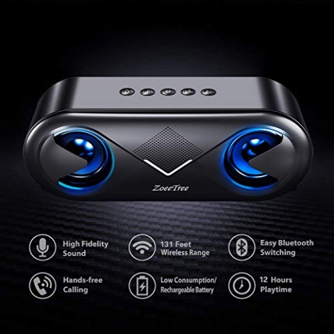 ZoeeTree S8 Wireless Bluetooth Hoparlr(Siyah)