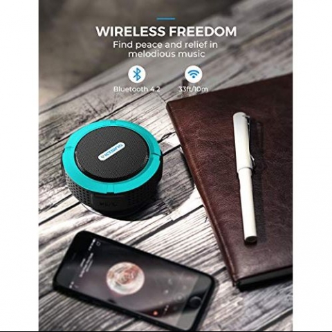 VicTsing SoundHot C6 Tanabilir Bluetooth Hoparlr (Mavi)