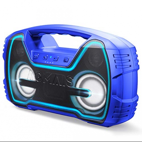 AOMAIS GO MINI Tanabilir Su Geirmez Bluetooth Hoparlr(Mavi)