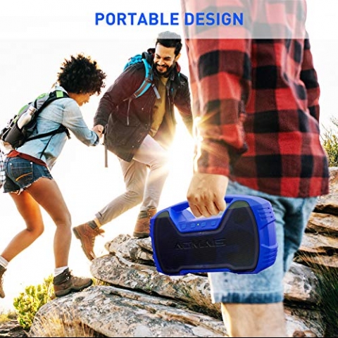 AOMAIS GO MINI Tanabilir Su Geirmez Bluetooth Hoparlr(Mavi)