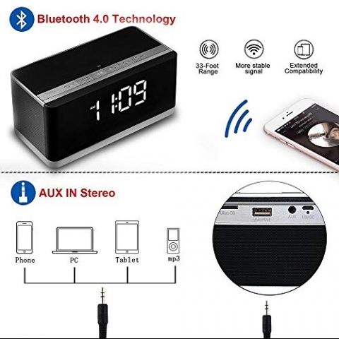 ZEPST Bluetooth Hoparlr (Siyah)