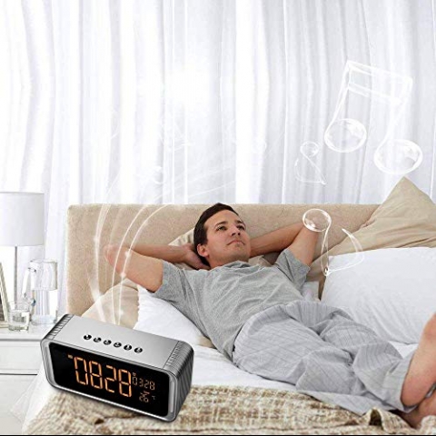 ZEPST Bluetooth Hoparlr (Gm) (FM Radio,LED Ekran, Alarm)