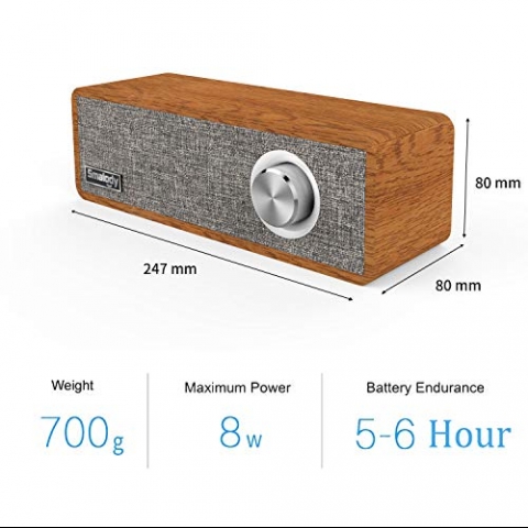 Smalody Kablosuz Mini Ahap Bluetooth Hoparlr (Gri)