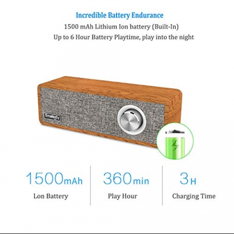 Smalody Kablosuz Mini Ahap Bluetooth Hoparlr (Gri)