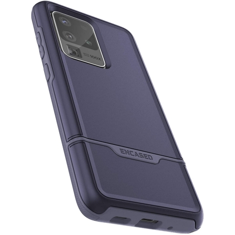 Encased Galaxy S20 Ultra Rebel Armor Serisi Klf (MIL-STD-810G)-Dark Purple