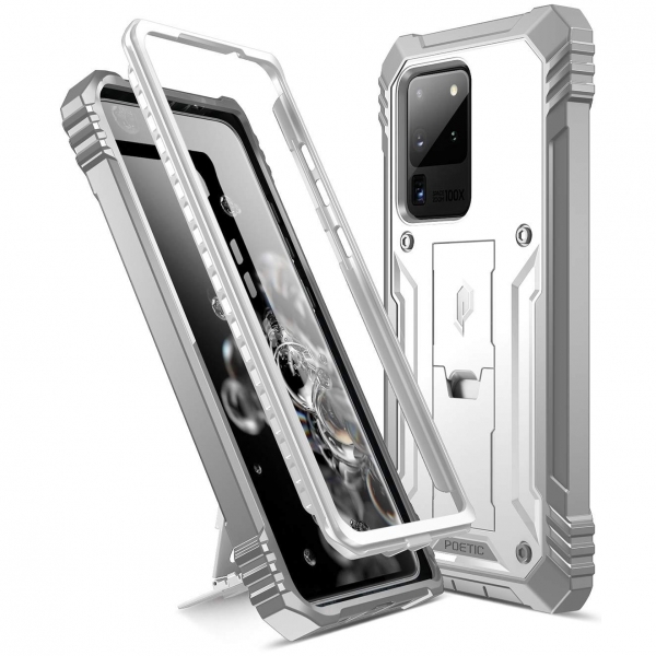 Poetic Galaxy S20 Ultra Revolution Serisi Klf (MIL-STD-810G)-White