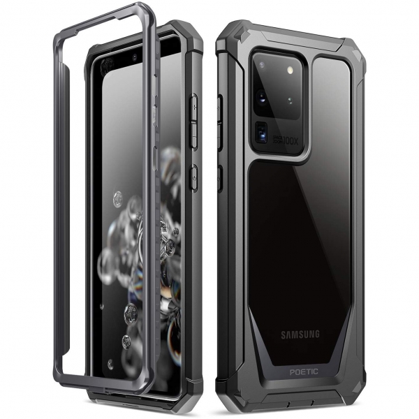 Poetic Galaxy S20 Ultra Guardian Serisi Klf (MIL-STD-810G)-Black