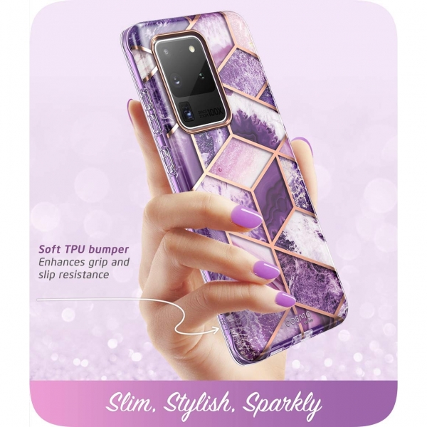 i-Blason Samsung Galaxy S20 Ultra Cosmo Serisi Klf-Purple