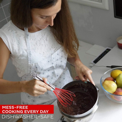 Wired Whisk K�rm�z� Silikon ��rp�c� Seti (3 Par�a)