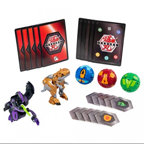 Bakugan Darkus Cyndeous & Aurelus Trox Action Figr