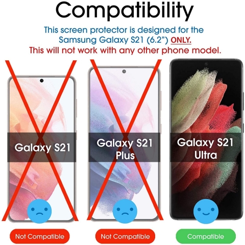 amFilm Samsung Galaxy S21 Ultra Ekran Koruyucu Film (2 Adet)