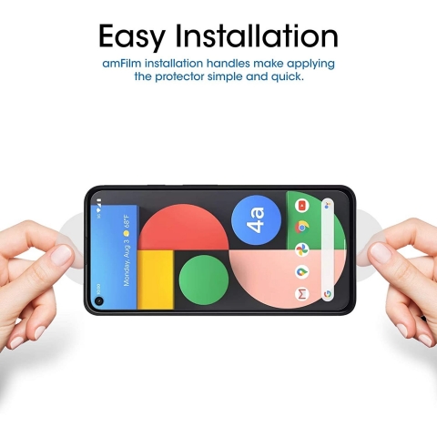 amFilm Google Pixel 4a 5G Temperli Cam Ekran Koruyucu (3 Adet)