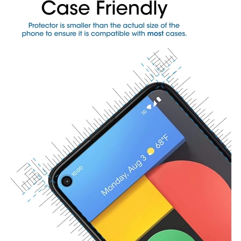 amFilm Google Pixel 4a 5G Temperli Cam Ekran Koruyucu (3 Adet)