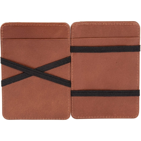 AULIV Deri RFID Engellemeli Kartl�k (Dark Tan)