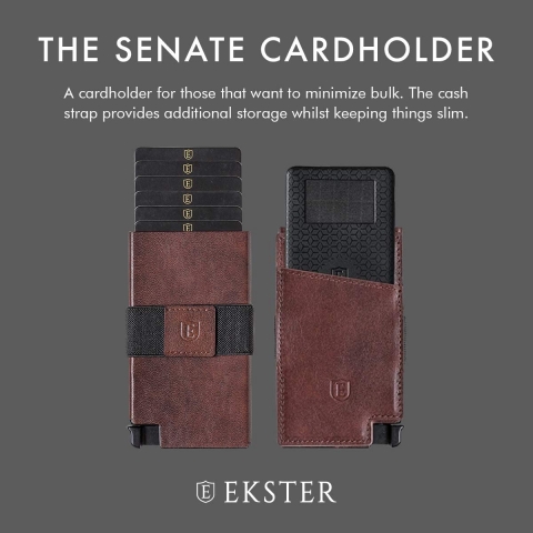 Ekster Senate Slim Leather Wallet RFID Blocking Kartlk