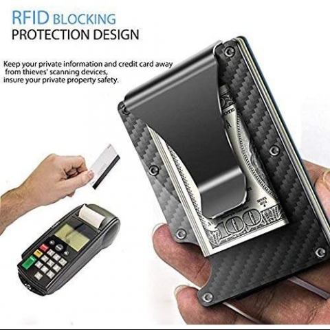Ginzoff RFID Engellemeli Minimalist Erkek Kartlk (Siyah)