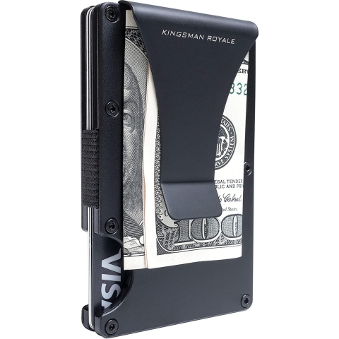 Kingsman Royale RFID Engellemeli nce Erkek Kartlk (Siyah)