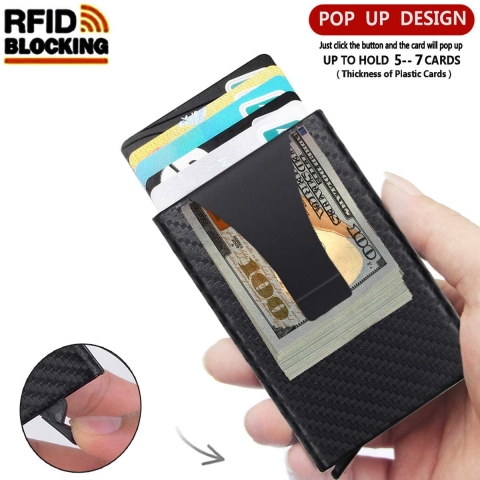 YWHBK RFID Engellemeli nce Erkek Kartlk (Siyah)