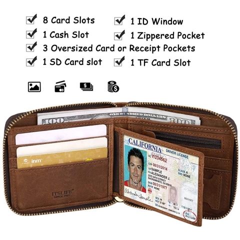 Itslife RFID Engellemeli Erkek Kartl�k (Kahverengi)