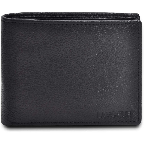 Genuine Leather RFID Engellemeli �nce Erkek C�zdan (Siyah)