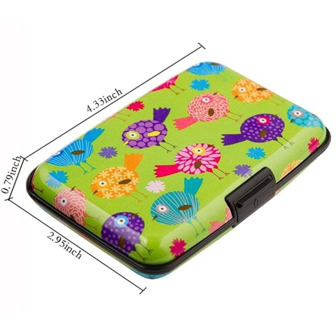 SHELL-D RFID Engellemeli Kartl�k (Ye�il Ku� Desenli)