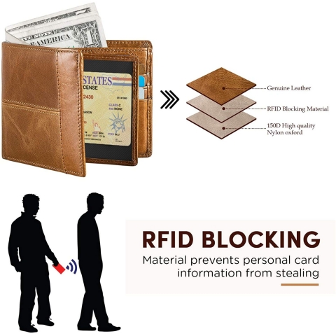 Swallowmall RFID Engellemeli Erkek Czdan (Kahve)