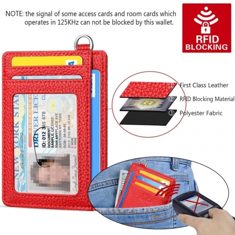 FurArt RFID Engellemeli Unisex nce Kartlk (Krmz)