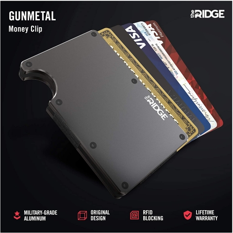 The Ridge RFID Engellemeli Metal Erkek Kartlk (Siyah)