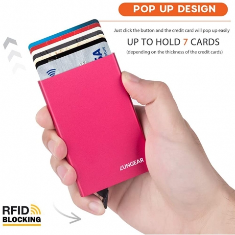 LUNGEAR RFID Engellemeli Alminum Kartlk (Pembe)