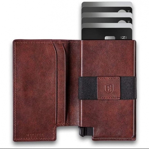 Ekster RFID Engellemeli �nce Erkek Kartl�k (Kahverengi)