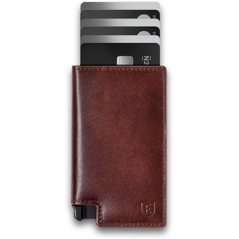 Ekster RFID Engellemeli �nce Erkek Kartl�k (Kahverengi)