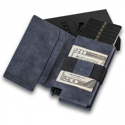 Ekster RFID Engellemeli �nce Erkek Kartl�k (Lacivert)