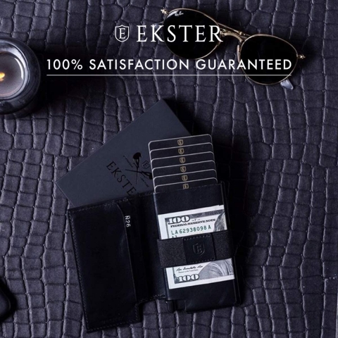 Ekster RFID Engellemeli �nce Erkek Kartl�k (Lacivert)