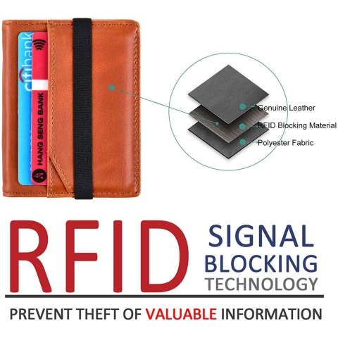 kinzd RFID Engellemeli nce Erkek Kartlk (Kahve)