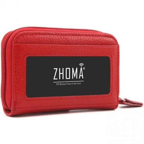 Zhoma RFID Engellemeli Unisex Kartlk (Krmz)