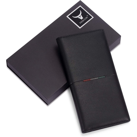 HISCOW Erkek �nce C�zdan (Siyah)