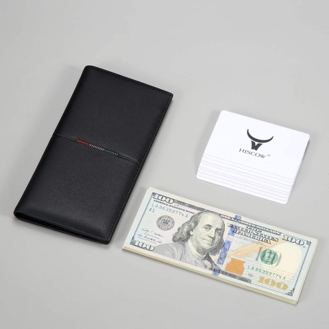 HISCOW Erkek �nce C�zdan (Siyah)