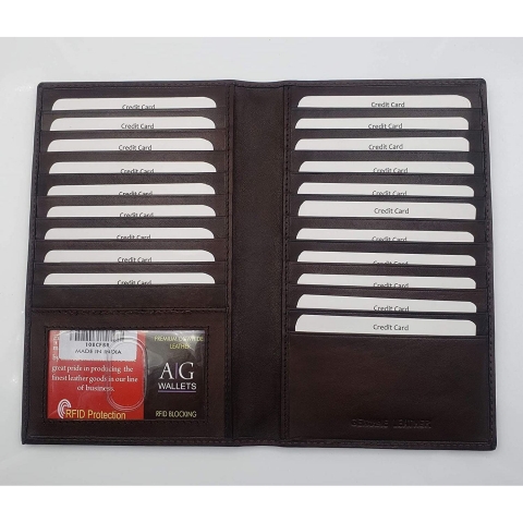 AG Wallets RFID Engellemeli Erkek Kartlk (Kahverengi)