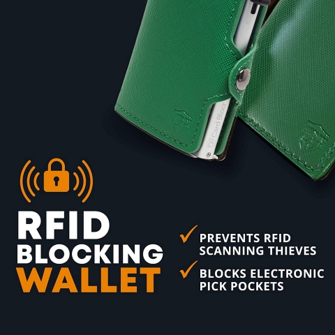 Conceal Plus RFID Engellemeli Erkek Kartlk (Yeil)
