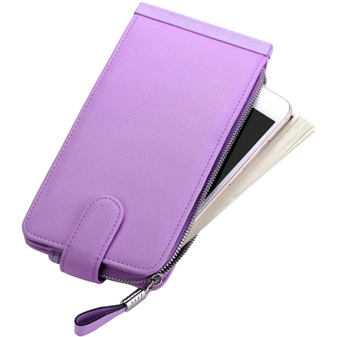 Huztencor RFID Engellemeli Deri Kad�n Kartl�k (Lila)