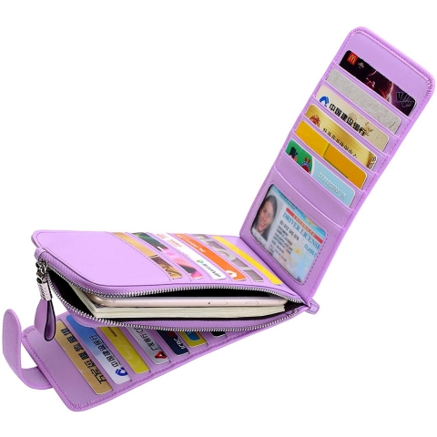 Huztencor RFID Engellemeli Deri Kad�n Kartl�k (Lila)