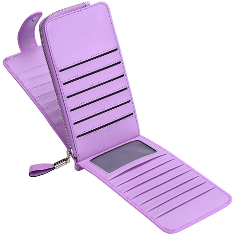 Huztencor RFID Engellemeli Deri Kad�n Kartl�k (Lila)