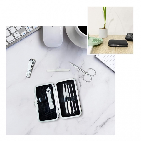 AULLUA 8 Par�a Manik�r Pedik�r Seti (Siyah)