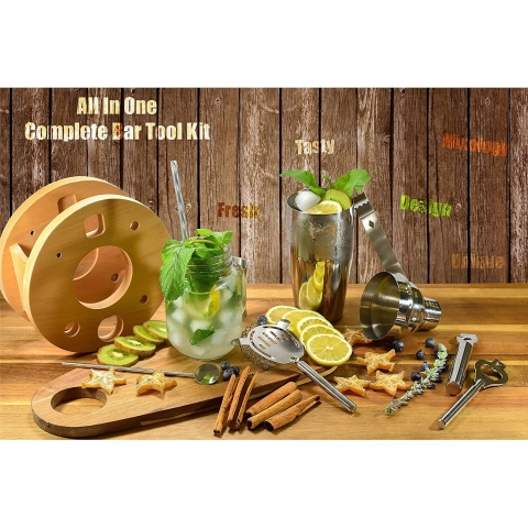 Osleek 8 Par�a Shaker Set (Paslanmaz �elik)