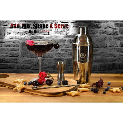 Osleek 8 Par�a Shaker Set (Paslanmaz �elik)