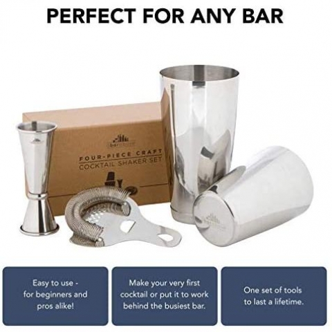 Top Shelf Bar Supply 2 Para Shaker Set (Paslanmaz elik)