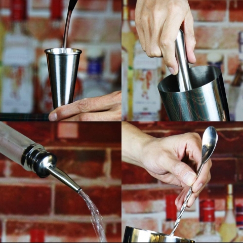 JZL 7 Par�a Shaker Set (Paslanmaz �elik)