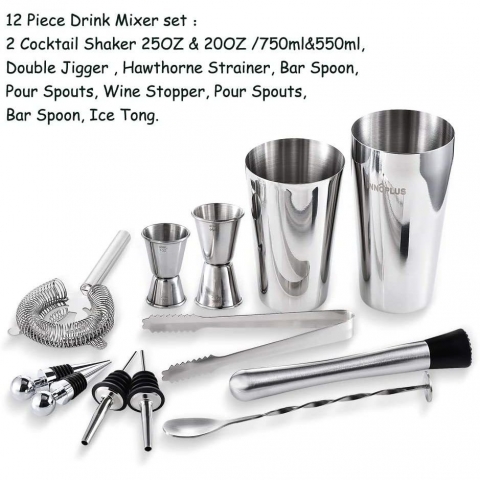 INNPLUS 12 Para Shaker Set (Paslanmaz elik)