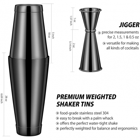 Shaker 12 Para Shaker Set (Siyah)